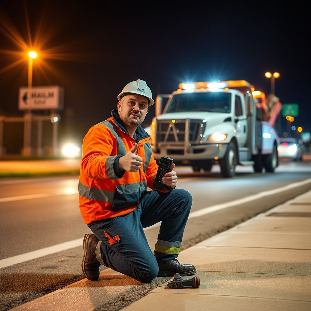 A professional Snappy Towing operator securing a vehicle onto a flatbed truck on a clear day, with an Urbandale street visible in the background.