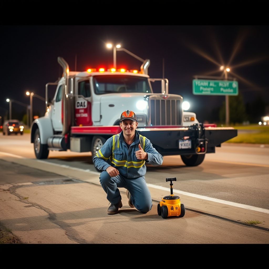 A Snappy Towing professional operator securing a vehicle onto a flatbed tow truck on a clear day in Clive, Iowa.