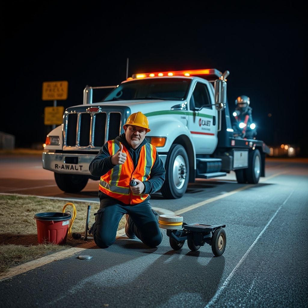 A Snappy Towing professional operator carefully securing a vehicle onto a flatbed tow truck on a clear day in Bondurant, Iowa.